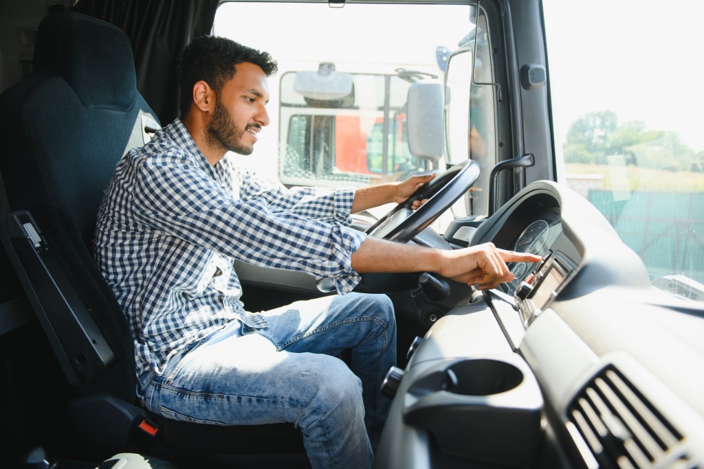 Portrait of a truck driver