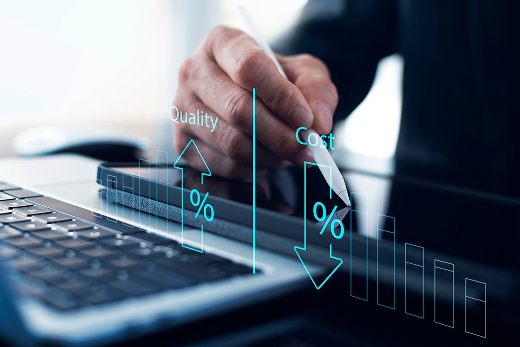 Digital graphs for saving costs for business 