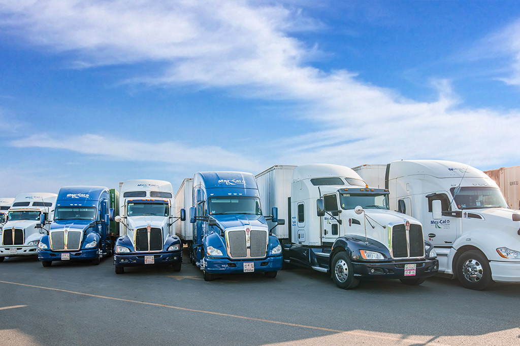 Mexcal truck line of truck. Cross borders transport company. 